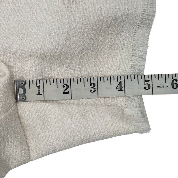 Size 12 NWT - Ann Taylor Off-White Fringed Tweed-Like Shorts - Picture 9 of 11